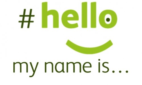 Hello my name is logo